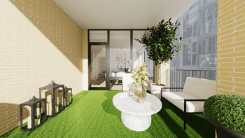 Outdoor terrace at Chateau on Wells, Chicago, 60654